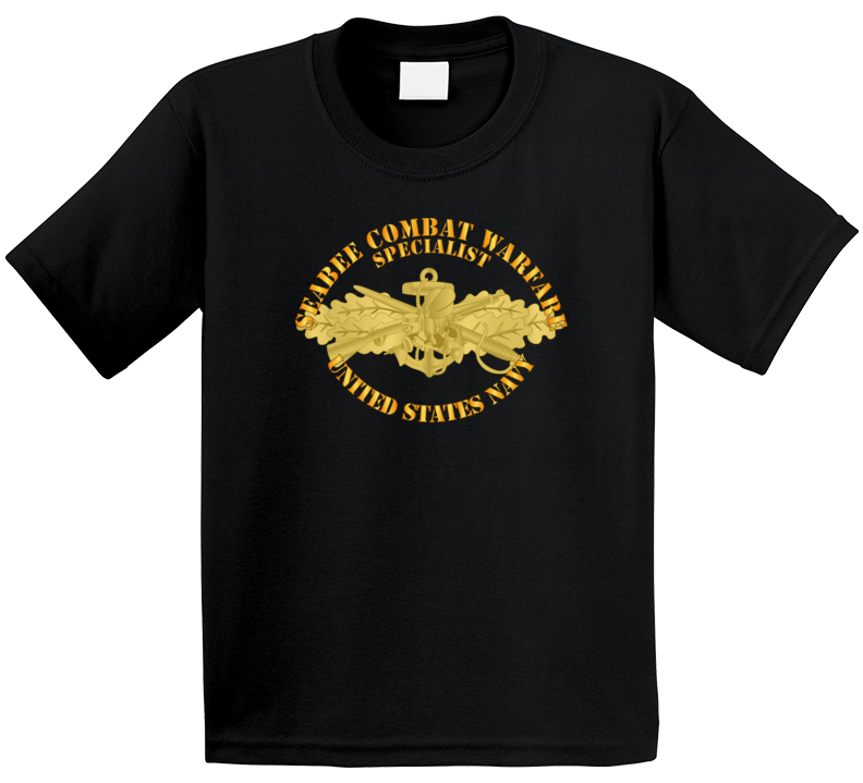 Navy - Seabee Combat Warfare Spec Badge - Of W Txt T Shirt