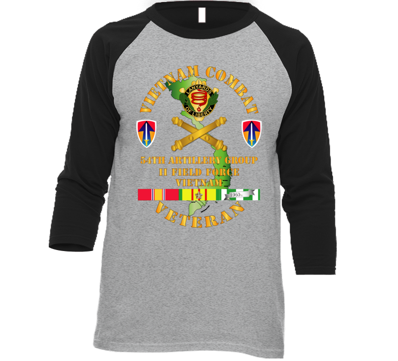 Army - Vietnam Combat Veteran - 54th Ag W Ii Field Force Baseball Raglan T Shirt
