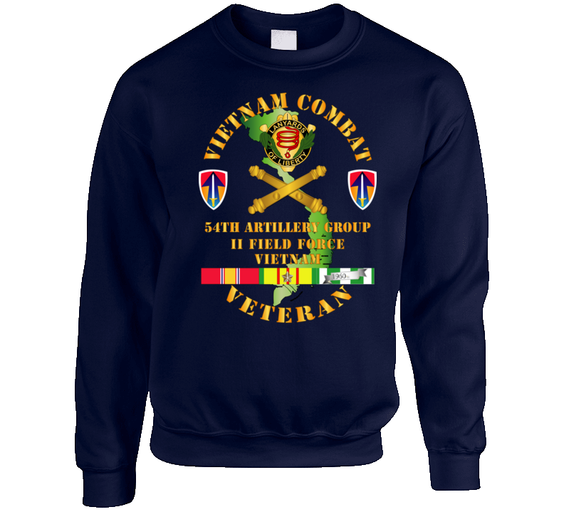 Army - Vietnam Combat Veteran - 54th Ag W Ii Field Force Crewneck Sweatshirt