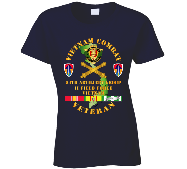 Army - Vietnam Combat Veteran - 54th Ag W Ii Field Force Ladies T Shirt
