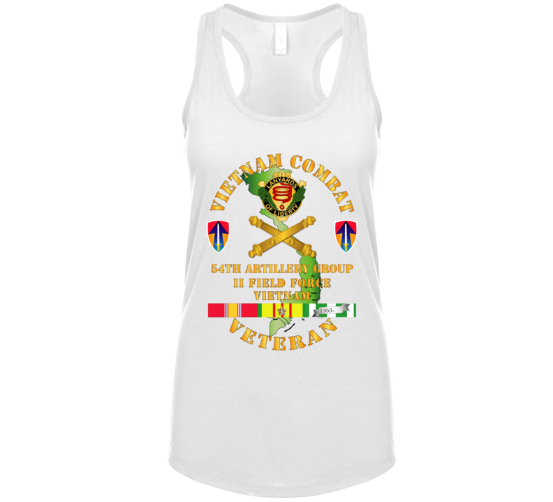 Army - Vietnam Combat Veteran - 54th Ag W Ii Field Force Ladies Tanktop