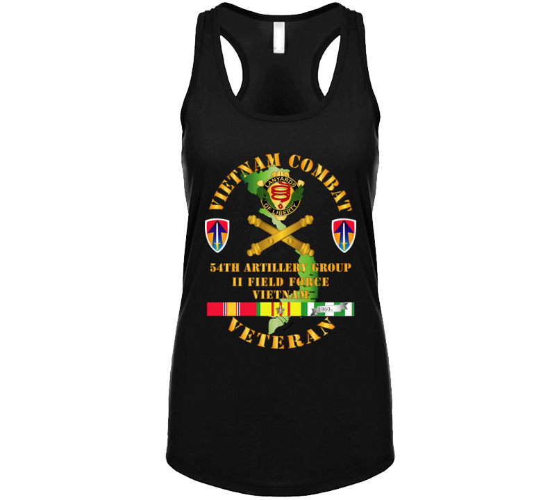 Army - Vietnam Combat Veteran - 54th Ag W Ii Field Force Ladies Tanktop
