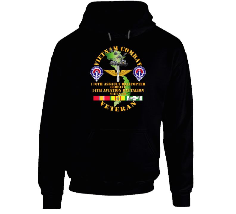 Army - Vietnam Combat Veteran - 176th Ahc W 14th Avn Bn Hoodie