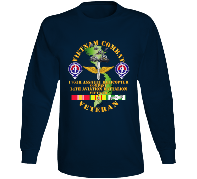 Army - Vietnam Combat Veteran - 176th Ahc W 14th Avn Bn Long Sleeve