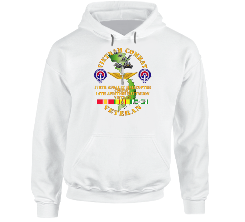 Army - Vietnam Combat Veteran - 176th Ahc W 14th Avn Bn Hoodie