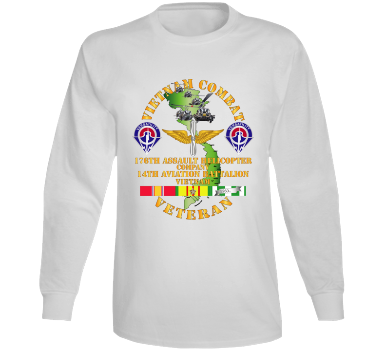 Army - Vietnam Combat Veteran - 176th Ahc W 14th Avn Bn Long Sleeve