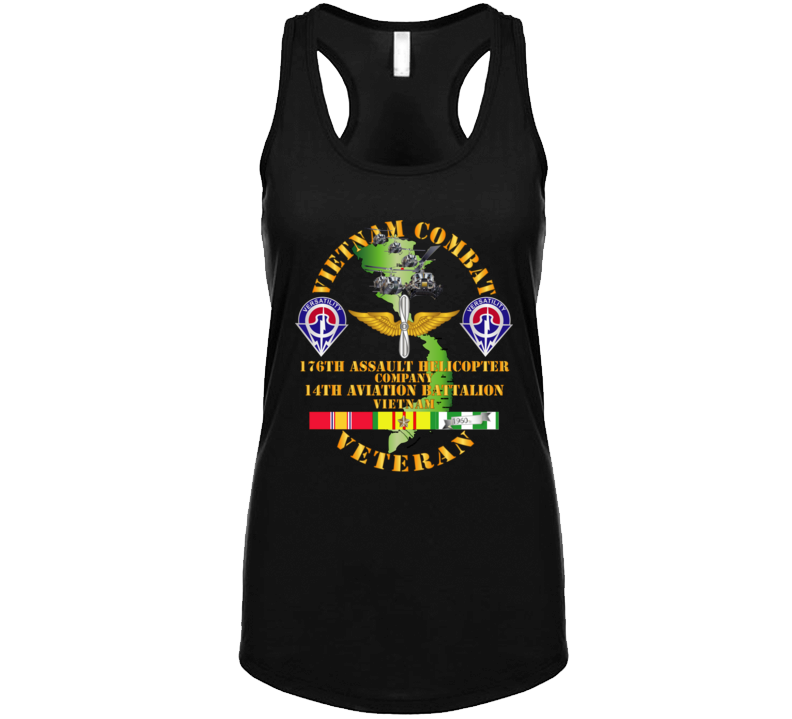 Army - Vietnam Combat Veteran - 176th Ahc W 14th Avn Bn Ladies Tanktop