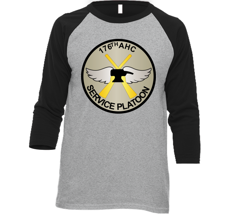 Army - 176th Ahc Service Platoon Wo Txt Baseball Raglan T Shirt
