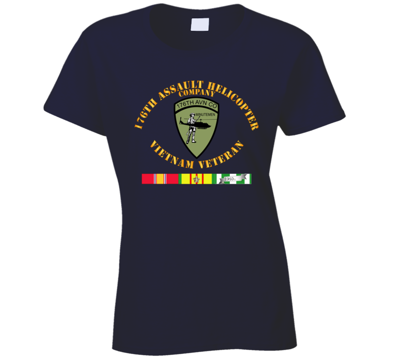 Army - 176th Assault Helicopter Co - Vietnam Vet - Svc Ladies T Shirt