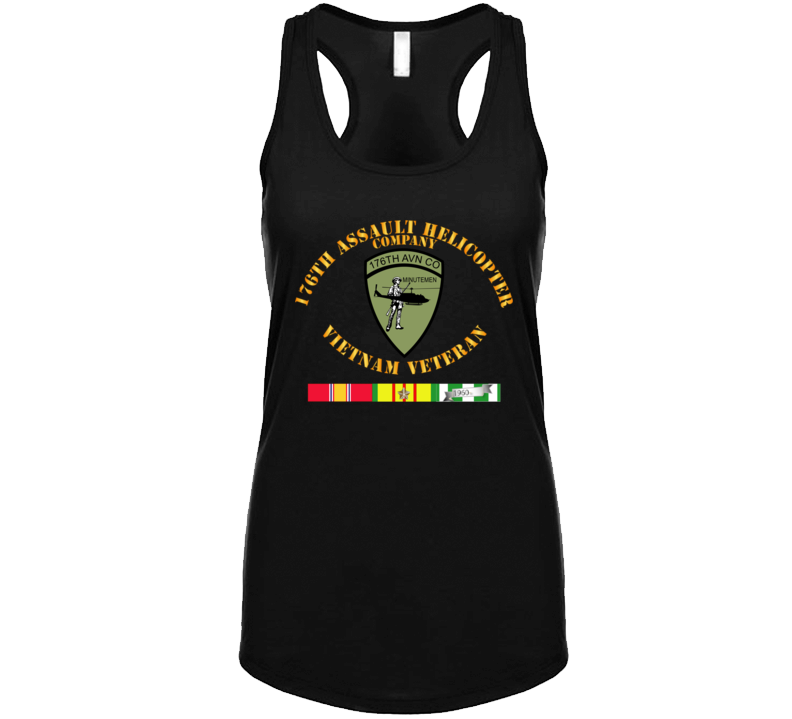 Army - 176th Assault Helicopter Co - Vietnam Vet - Svc Ladies Tanktop
