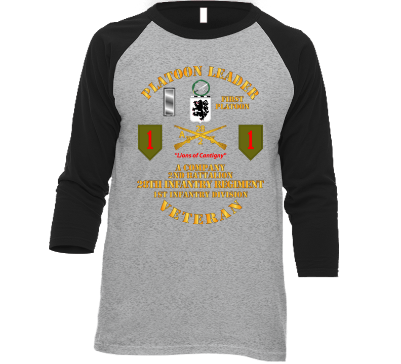 Army - Special  - 1st Plt - A Co - 2nd Bn - 3rd Bde - 1st Id - 28th Infantry Baseball Raglan T Shirt