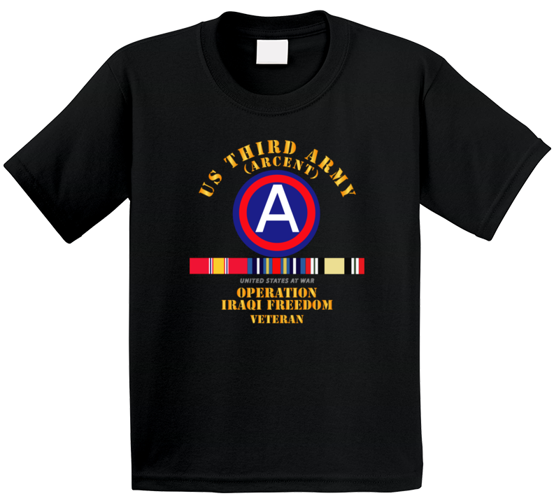 Army - 3rd Us Army - Iraq Freedom Vet W Svc Wo Ds Kids T Shirt