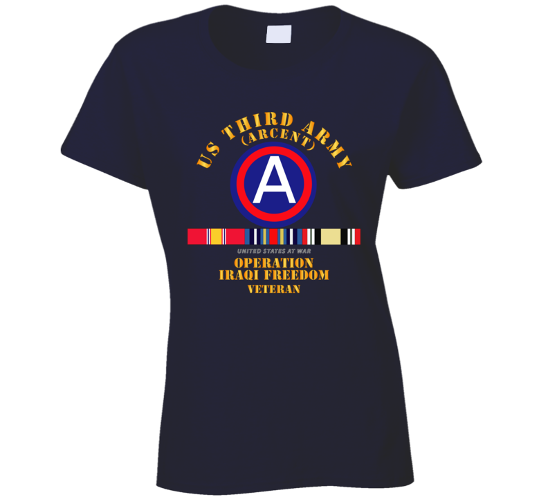 Army - 3rd Us Army - Iraq Freedom Vet W Svc Wo Ds Ladies T Shirt
