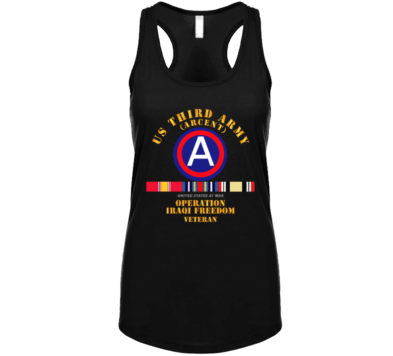 Army - 3rd Us Army - Iraq Freedom Vet W Svc Wo Ds Ladies Tanktop