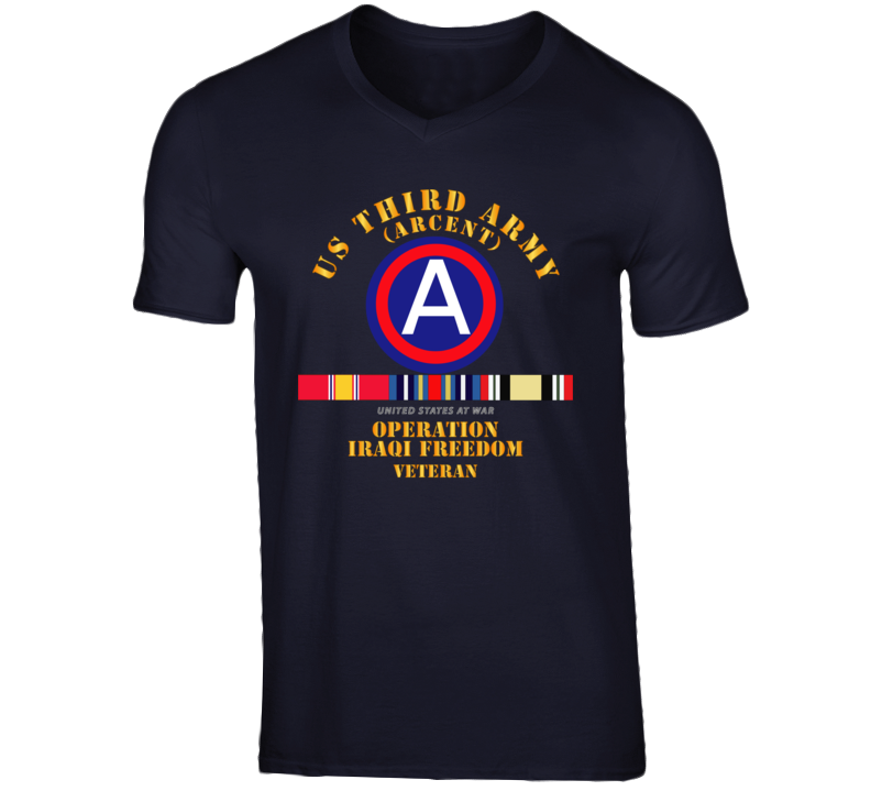 Army - 3rd Us Army - Iraq Freedom Vet W Svc Wo Ds T Shirt