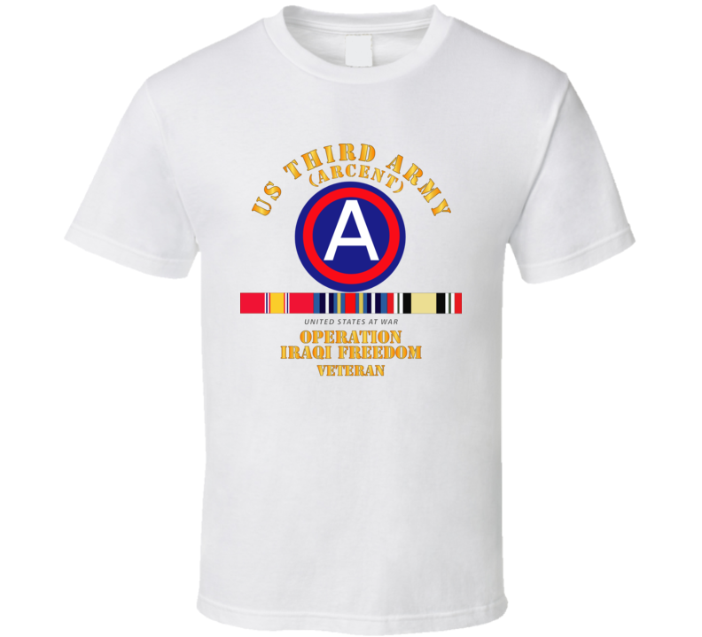 Army - 3rd Us Army - Iraq Freedom Vet W Svc Wo Ds T Shirt