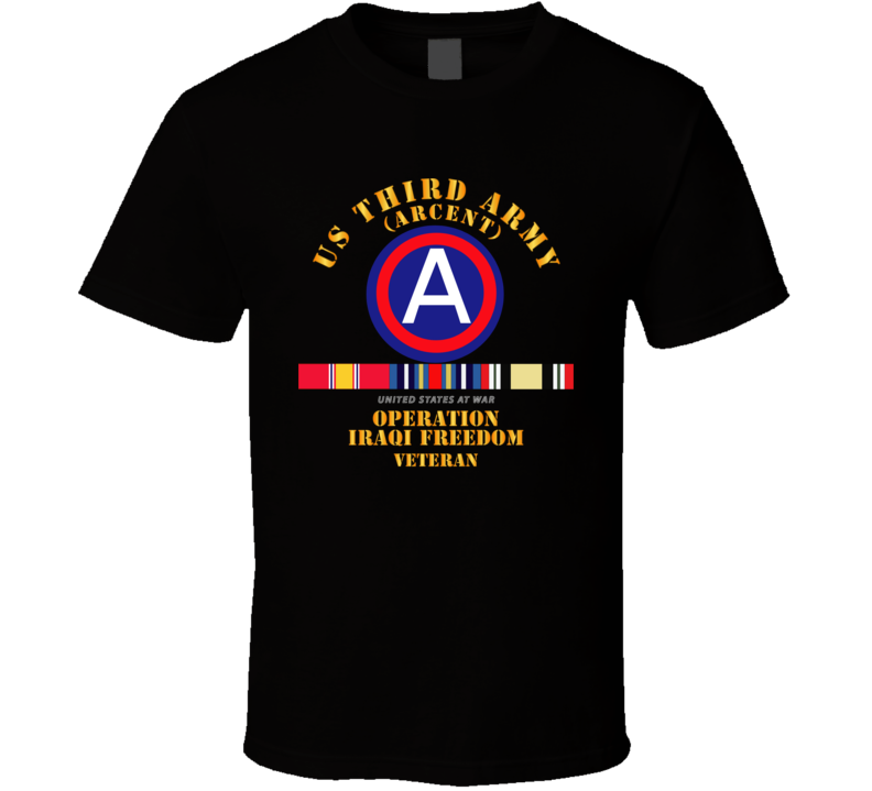 Army - 3rd Us Army - Iraq Freedom Vet W Svc Wo Ds T Shirt