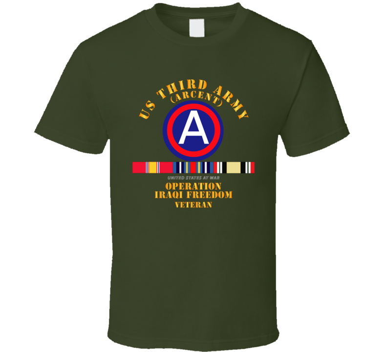 Army - 3rd Us Army - Iraq Freedom Vet W Svc Wo Ds T Shirt