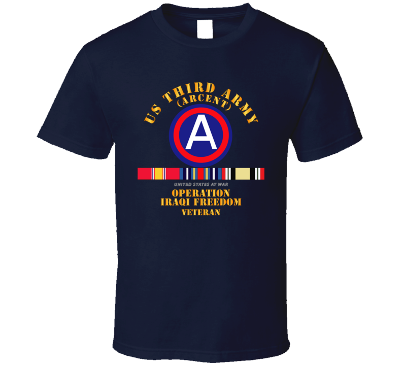 Army - 3rd Us Army - Iraq Freedom Vet W Svc Wo Ds T Shirt
