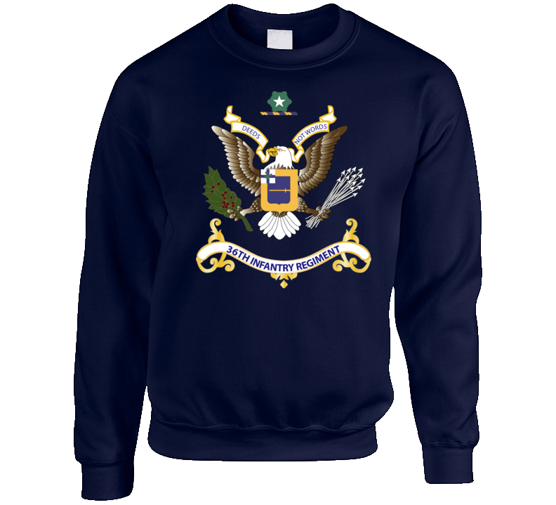  Army - Regimental Colors - 36th Infantry Regiment Crewneck Sweatshirt