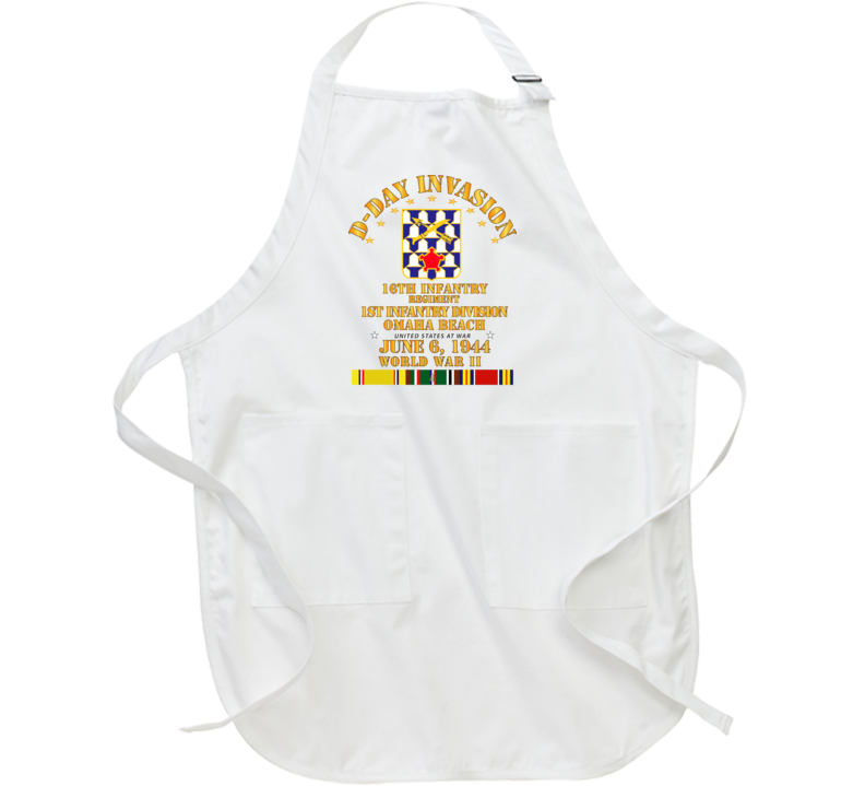 Army - 16th Infantry Regt - 1st Id - D Day W Svc Apron