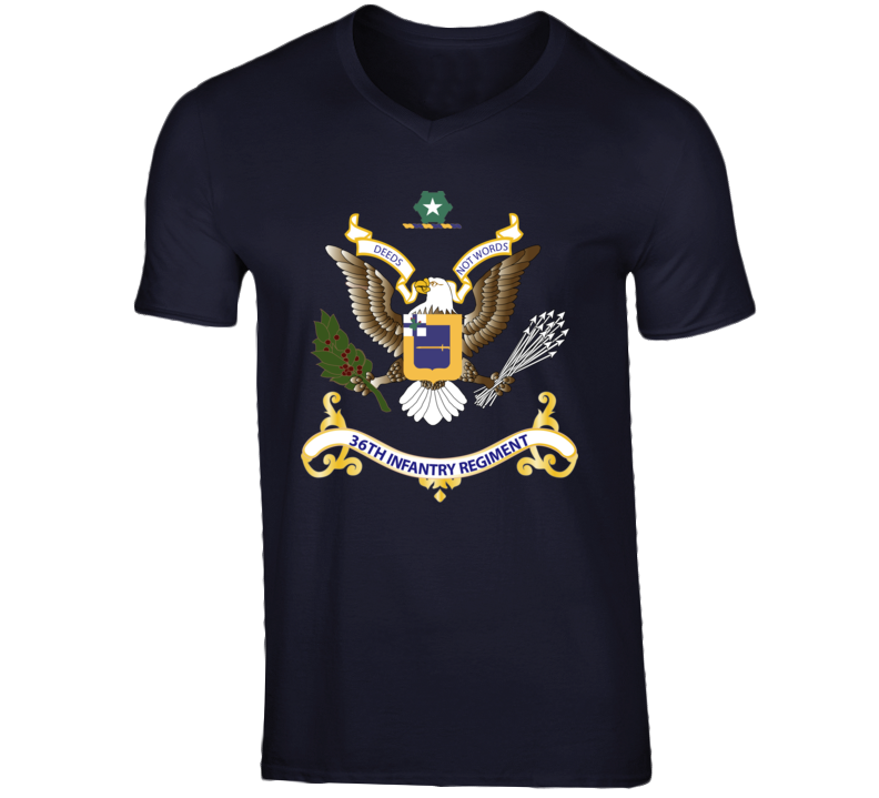 Army - Regimental Colors - 36th Infantry Regiment T Shirt