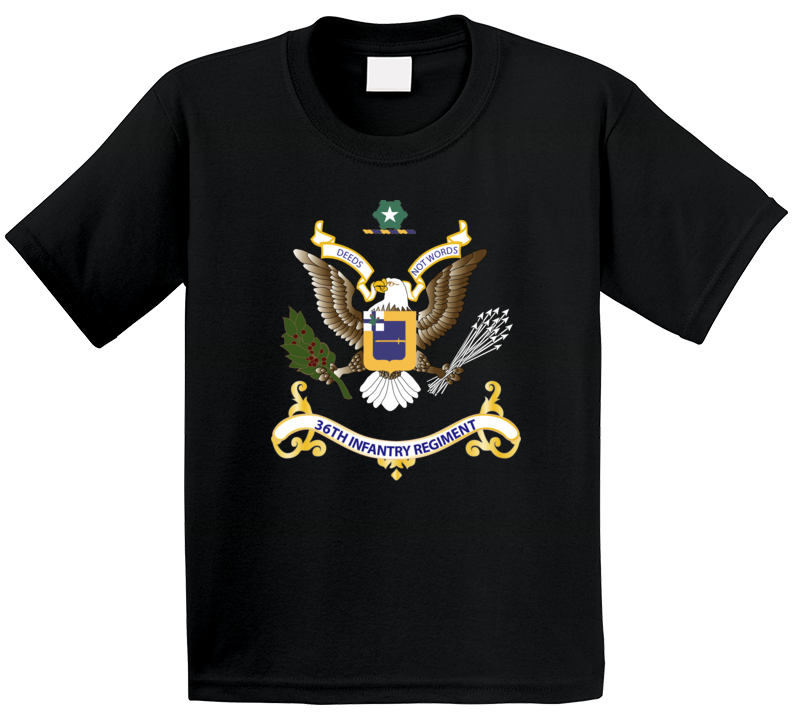 Army - Regimental Colors - 36th Infantry Regiment T Shirt