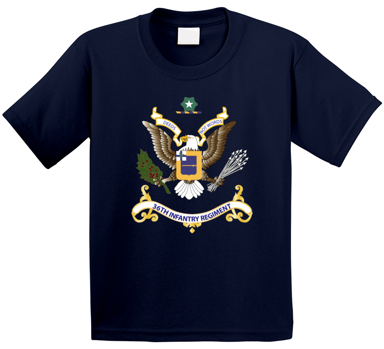 Army - Regimental Colors - 36th Infantry Regiment T Shirt