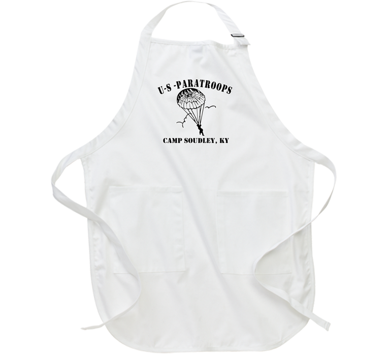 Camp Soudley - US Paratroops - Black on White Apron