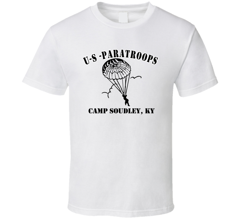 Camp Soudley - US Paratroops - Black T Shirt