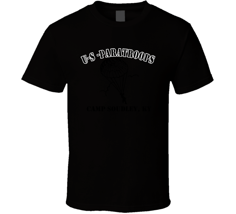 Camp Soudley - US Paratroops - Black T Shirt