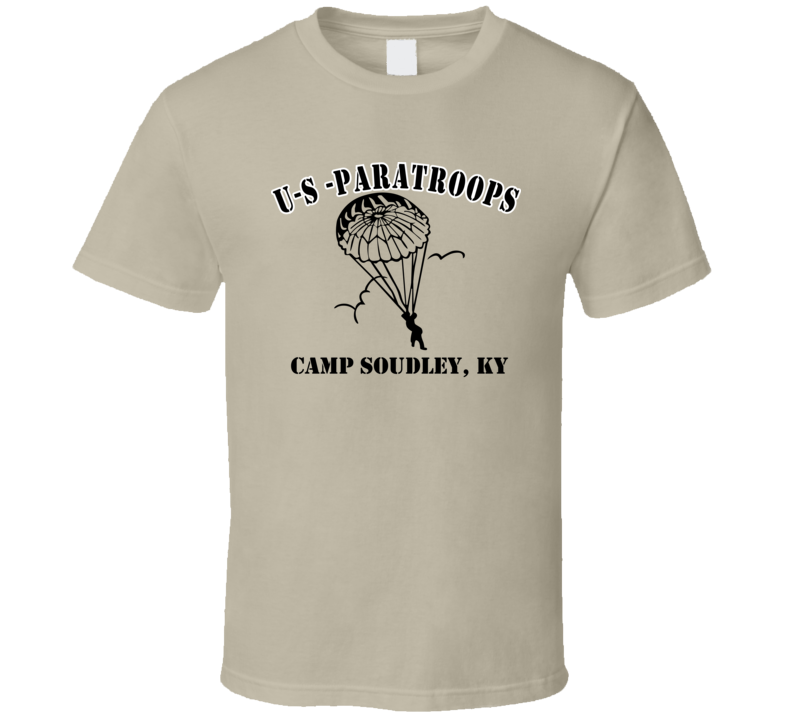 Camp Soudley - US Paratroops - Black T Shirt