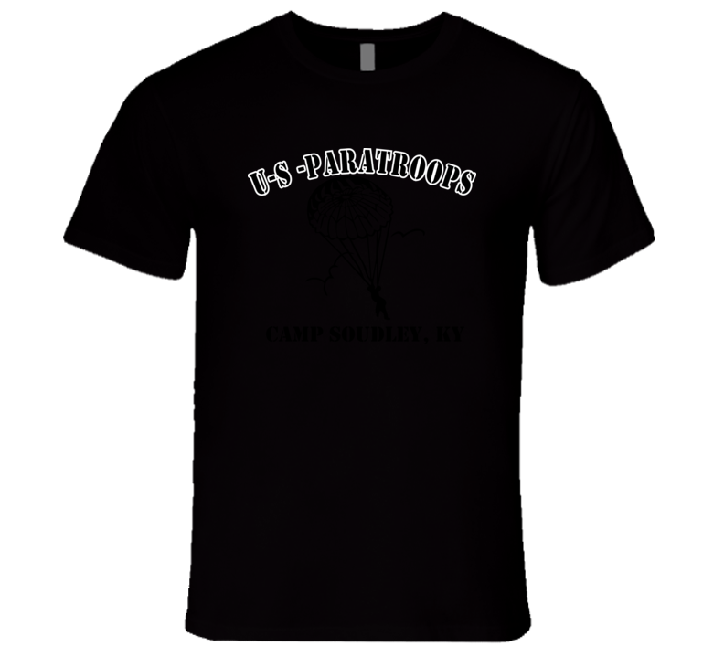 Camp Soudley - US Paratroops - Black T Shirt