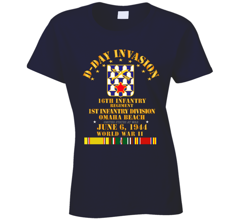 Army - 16th Infantry Regt - 1st Id - D Day W Svc Ladies
