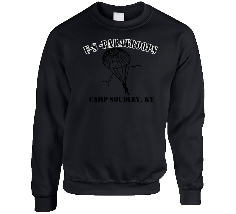 Camp Soudley - US Paratroops - Black Crewneck Sweatshirt