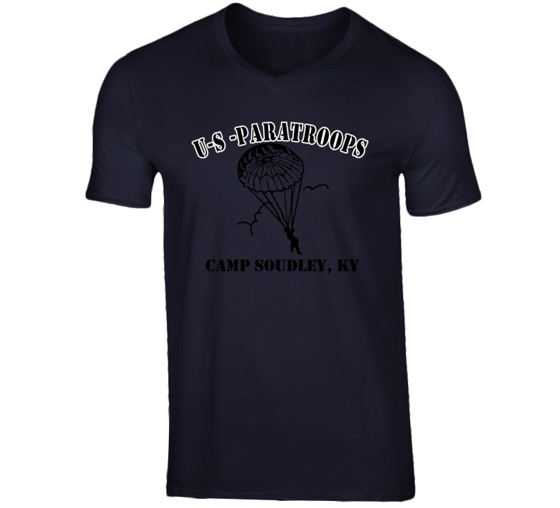 Camp Soudley - US Paratroops - Black T Shirt