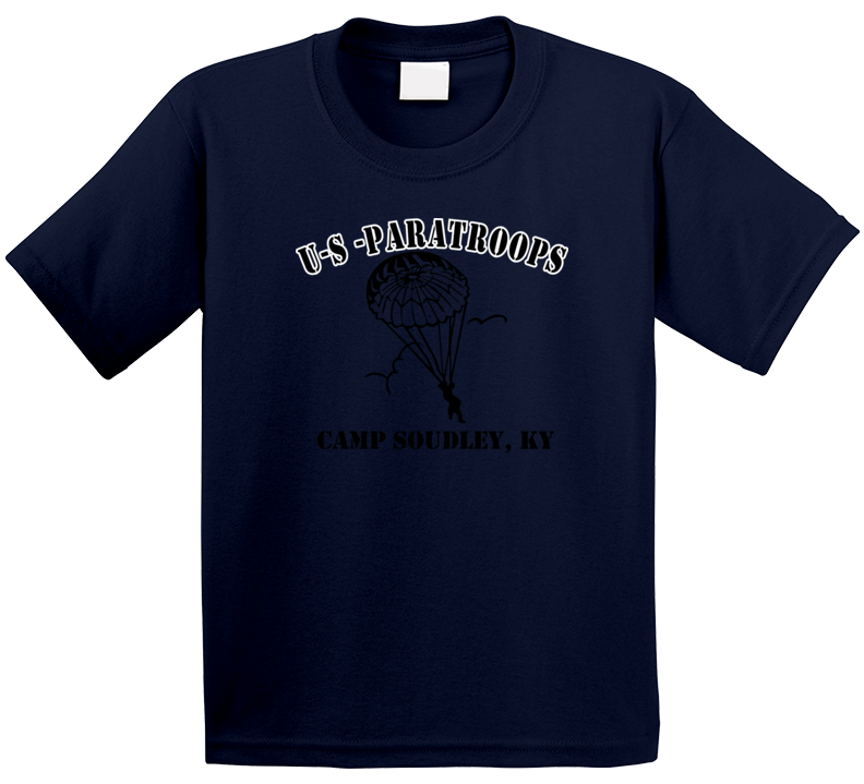 Camp Soudley - US Paratroops - Black T Shirt
