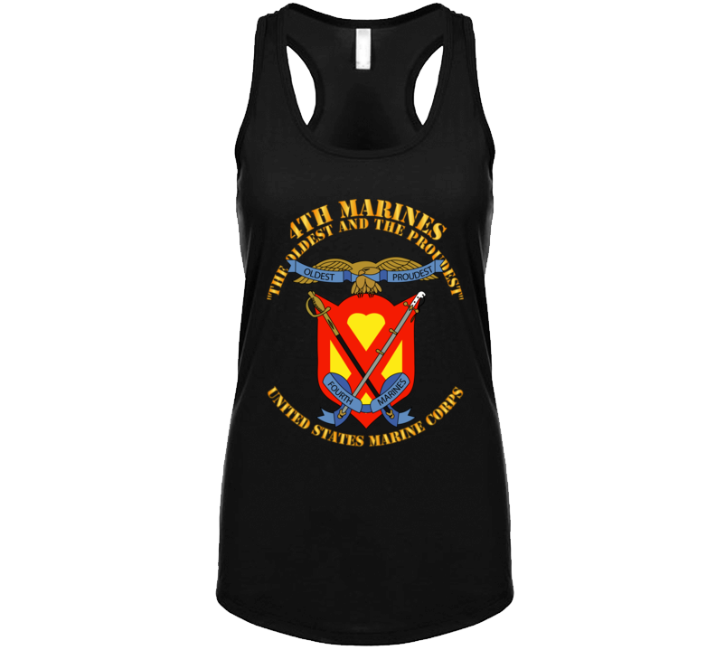 Usmc - 4th Marines Regiment - The Oldest And The Proudest Tanktop
