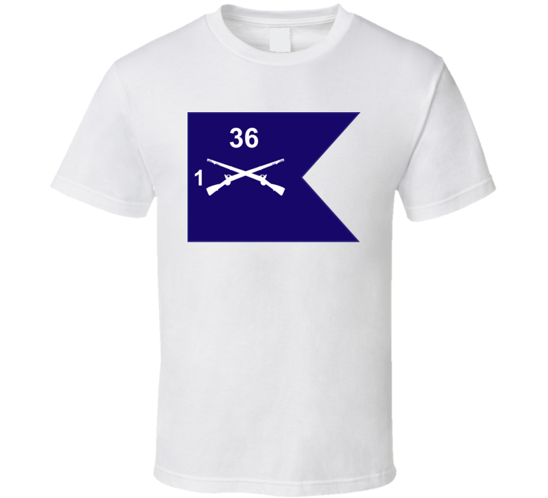 Army - Guidon - 1st Bn 36th Infantry T Shirt