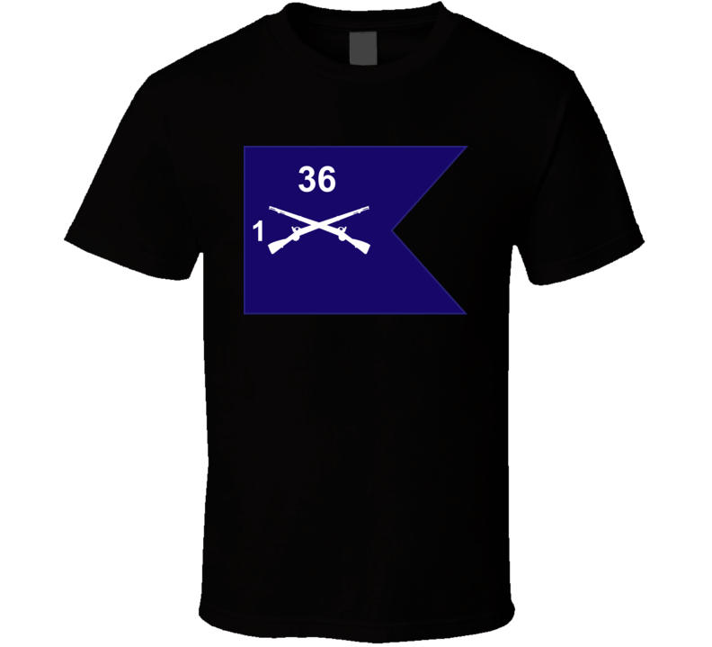 Army - Guidon - 1st Bn 36th Infantry T Shirt
