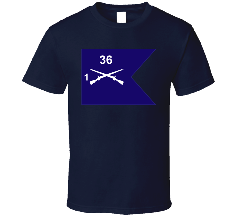 Army - Guidon - 1st Bn 36th Infantry T Shirt