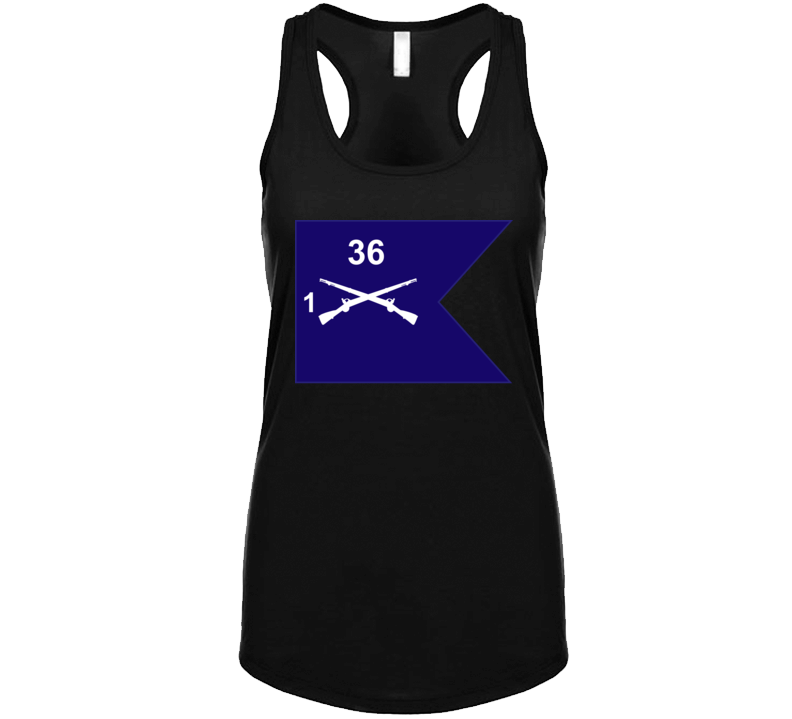 Army - Guidon - 1st Bn 36th Infantry Ladies Tanktop