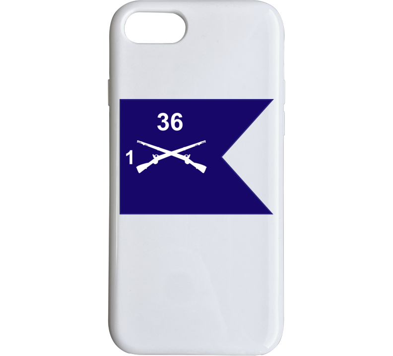 Army - Guidon - 1st Bn 36th Infantry Phone Case