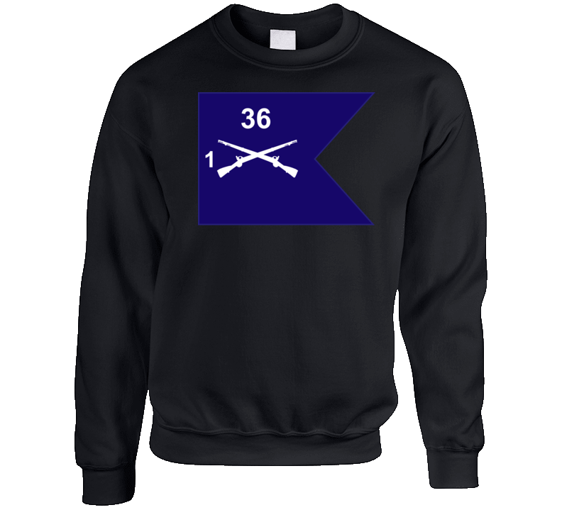 Army - Guidon - 1st Bn 36th Infantry Crewneck Sweatshirt