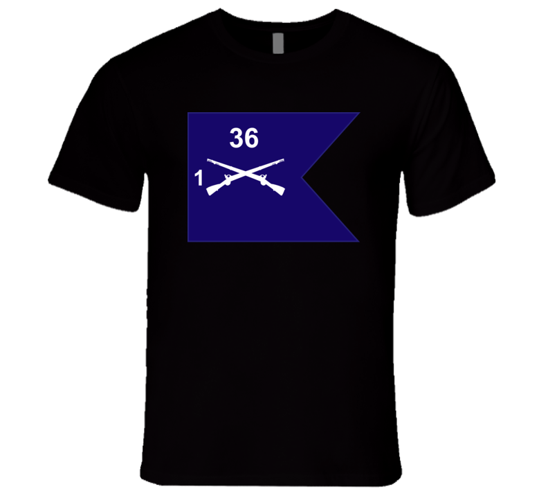 Army - Guidon - 1st Bn 36th Infantry T Shirt