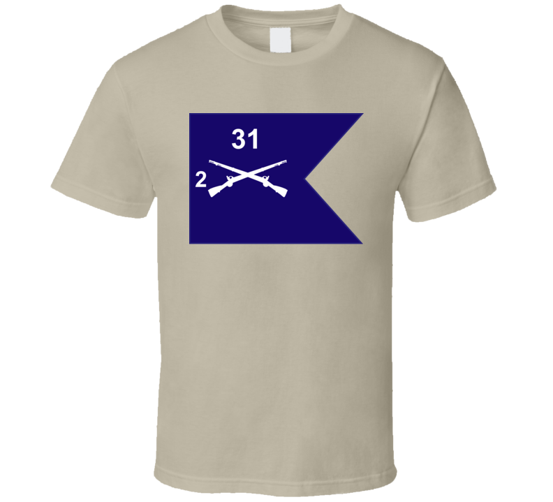 Army - Guidon - 2nd Bn 31st Infantry T Shirt