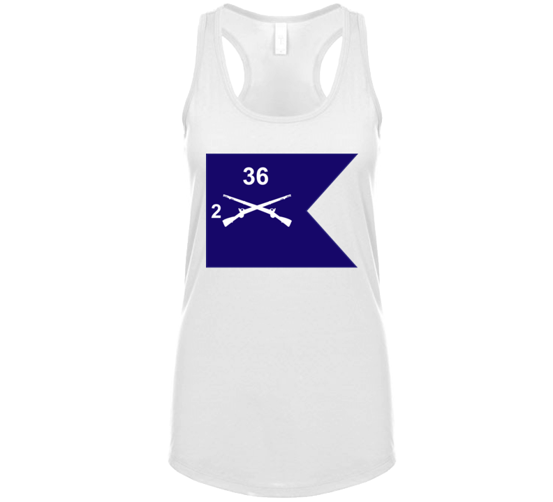 Army - Guidon - 2nd Bn 36th Infantry Ladies Tanktop