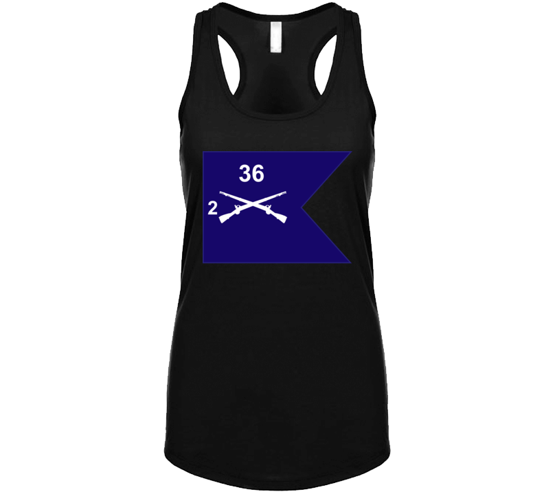 Army - Guidon - 2nd Bn 36th Infantry Ladies Tanktop