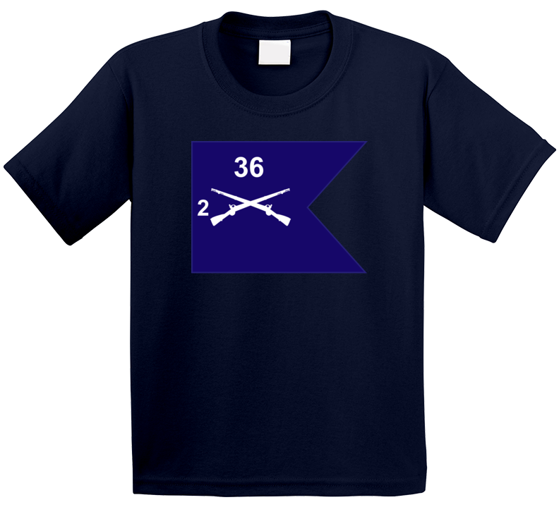 Army - Guidon - 2nd Bn 36th Infantry T Shirt