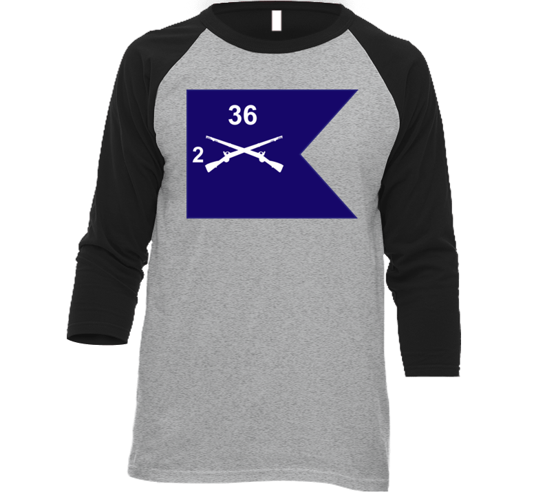 Army - Guidon - 2nd Bn 36th Infantry T Shirt